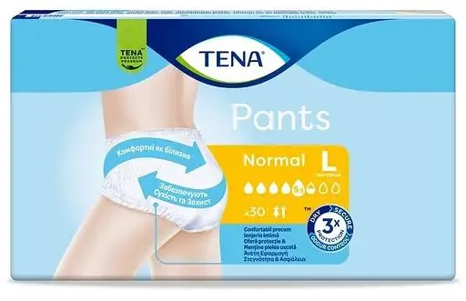 Підгузки-трусики для дорослих Tena Pants Normal, розмір L (Large), 30 штук