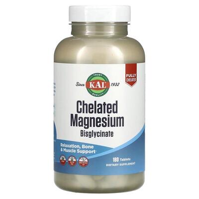 Магнію бісглицинат хелатний KAL Chelated Magnesium Bisglycinate, 180 таблеток