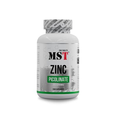 Цинк пиколинат MST Nutrition Zinc picolinate 25 мг, 200 таблеток
