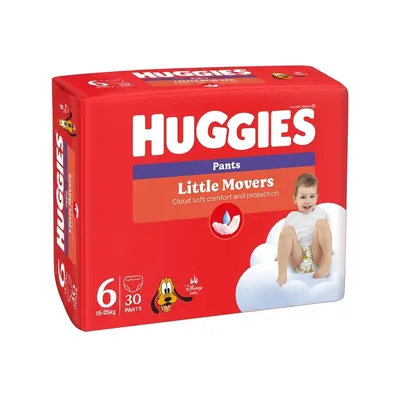 Підгузки-трусики Huggies Little Movers унісекс розмір 6, 30 шт