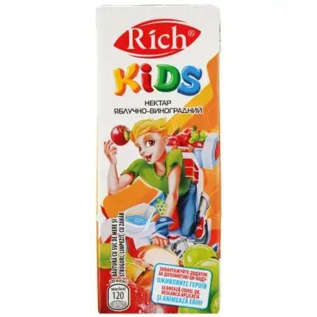 Нектар Rich Kids Яблоко-виноград, 200 мл