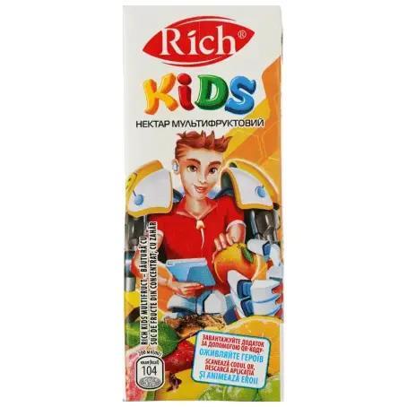 Нектар Rich Kids Мультифруктовий, 200 мл