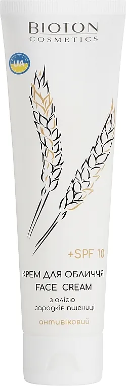 Крем для обличчя Bioton Cosmetics з олією зародків пшениці, 100 мл