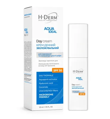 Крем для обличчя Health Derm Laboratory Aqua Ideal Day cream зволожуючий денний, 50 мл