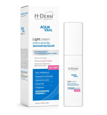 Крем-флюїд для обличчя Біокон Health Derm Laboratory Aqua Ideal Light cream зволожуючий, 50 мл