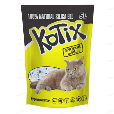 Наповнювач для котячого туалету Kotix силікагелевий поглинаючий, 5