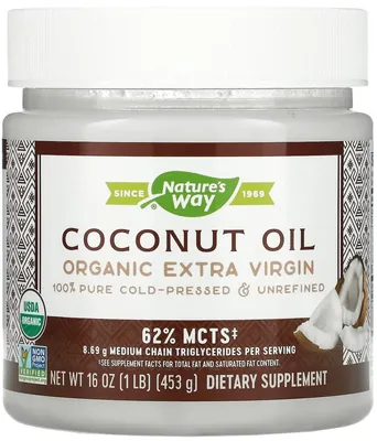 Кокосова олія Nature's Way Coconut Oil органічна, 453 г