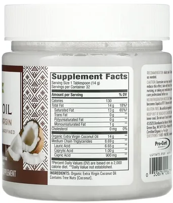 Кокосова олія Nature's Way Coconut Oil органічна, 453 г