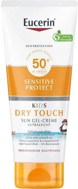 Гель-крем сонцезахисний Eucerin Sun Protection SPF50+ Sensitive Protect Kids ультралегкий для дітей від 3-х місяців (63040), 200 мл