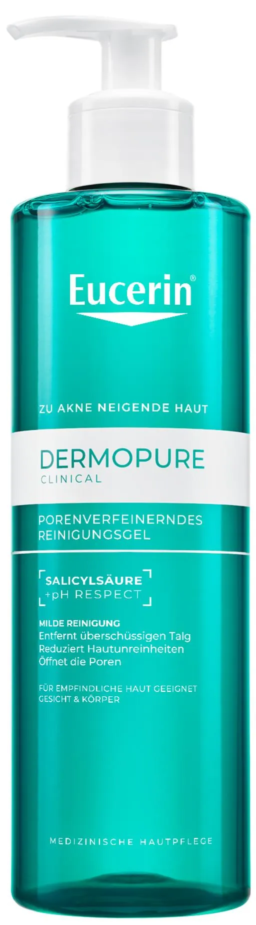 Гель для вмивання Eucerin DermoPure Clinical делікатний очищувальний для проблемної шкіри (88982), 400 мл