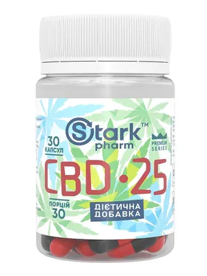 Канабідіол Stark Pharm CBD 25 мг, 30 капсул