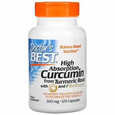 Куркумін С3 комплекс Doctor's Best High Absorption Curcumin with C3 Complex and BioPerine, 120 вегетаріанських капсул