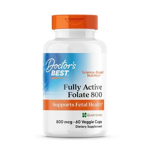 Фолат Doctor's Best Fully Active Folate 800 мкг, 60 капсул