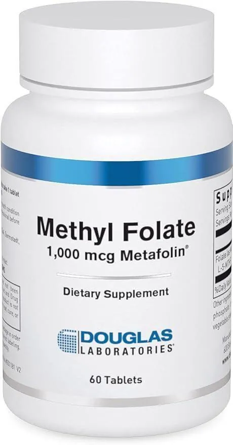 Метилфолат Douglas Laboratories Methyl Folate (L-5-MTHF) 1000 мкг, 60 таблеток