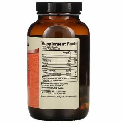 Олія лосося Dr. Mercola Salmon Oil, 90 капсул
