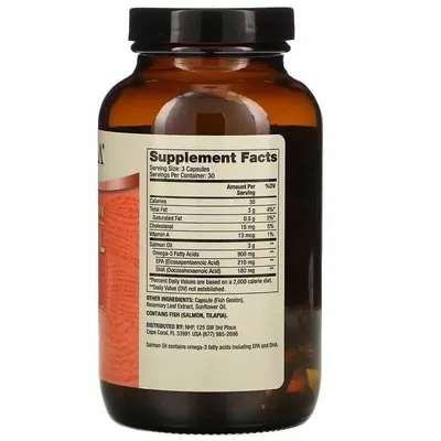 Олія лосося Dr. Mercola Salmon Oil, 90 капсул