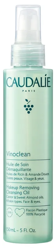 Олія для зняття макіяжу з обличчя та очей Caudalie Vinoclean, 150 мл