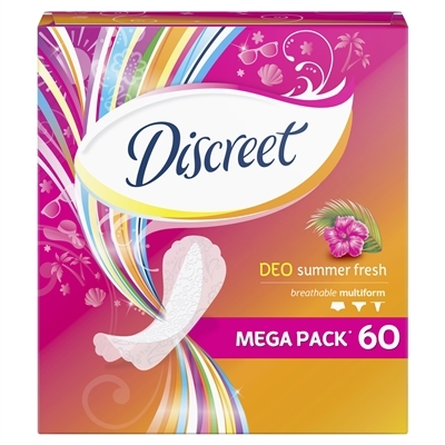 Прокладки ежедневные Discreet Deo Summer Fresh Multiform, 60 штук