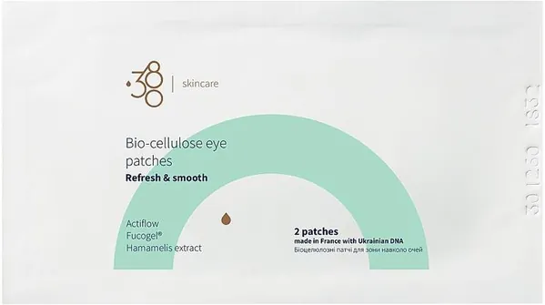 Патчі для зони навколо очей 380 Skincare Refresh & Smooth Біоцелюлозні , 2 шт