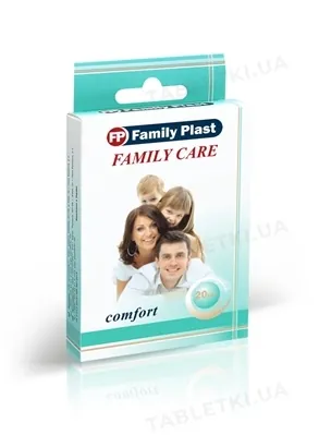 Набір пластирів медичних FP Family Plast Family Care бактерицидних, 20 штук
