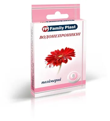 Пластир медичний FP Family Plast Водонепроникні на полімерній основі 25 мм х 72 мм, 8 штук