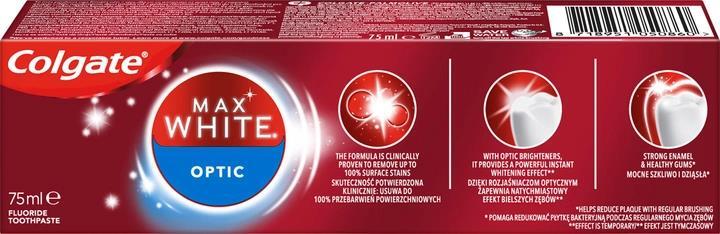 Зубная паста Colgate Max White Optic отбеливающая, 75 мл