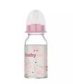 Пляшка Baby-Nova 44606-1 скляна з декором для дівчинки, 120 мл