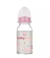 Пляшка Baby-Nova 44606-1 скляна з декором для дівчинки, 120 мл
