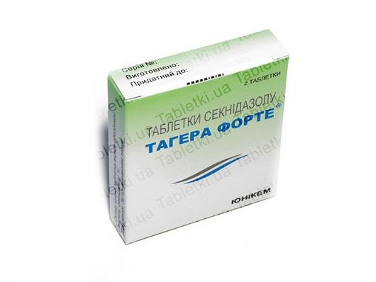 Тагера форте таблетки, п/о по 1 г №2