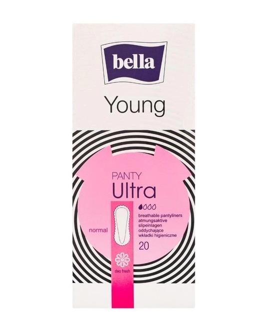 Прокладки гигиенические ежедневные Bella Panty Ultra Young (розовые), 20 штук
