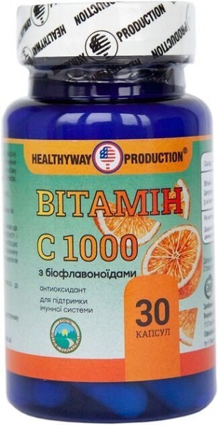 Витамин С с биофлавоноидами капсулы по 1000 мг №30