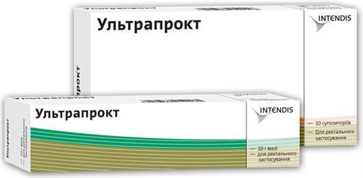 Ультрапрокт мазь рект. по 10 г у тубах