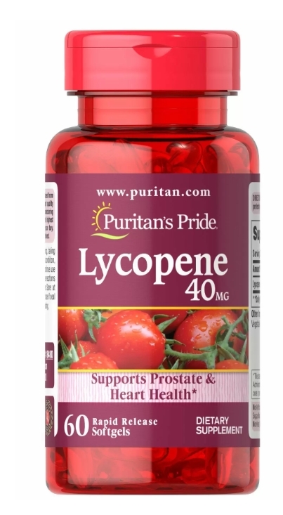 Лікопін Puritan's Pride Lycopene 40 мг, 60 гелевих капсул