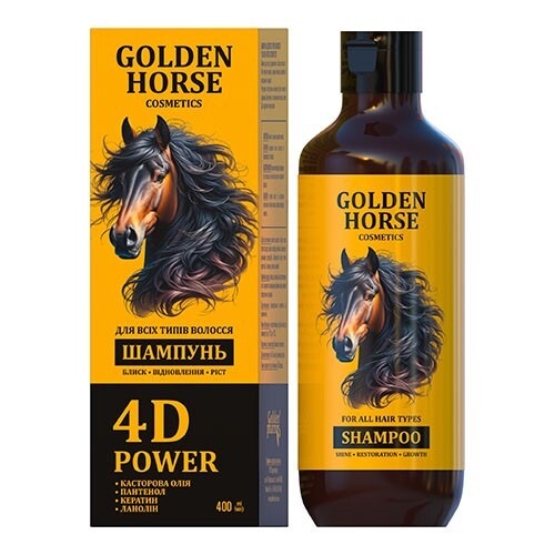 Шампунь Golden Horse 4D Power для всех типов волос, 400 мл