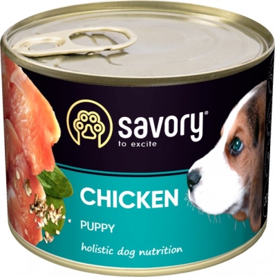 Корм вологий для цуценят Savory 30549 з куркою, 200 г