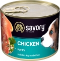 Корм влажный для щенков Savory 30549 с курицей, 200 г