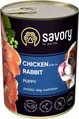 Корм вологий для цуценят Savory 30587 з кроликом і куркою, 400 г