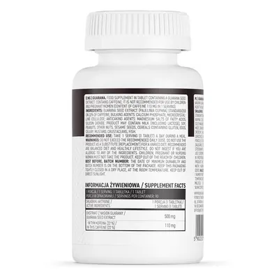 Гуарана OstroVit Guarana, 90 таблеток