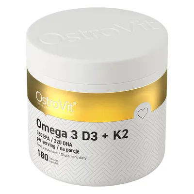 Омега-3 та вітамін К2 OstroVit Omega 3 D3+K2, 180 капсул