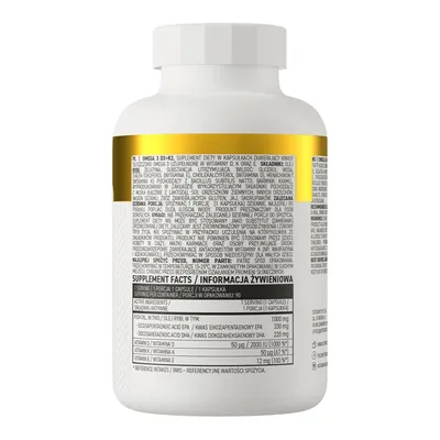 Омега-3 та вітамін К2 OstroVit Omega 3 D3+K2, 90 капсул