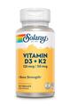 Витамин Д3 и К2 Vitamin D-3 K-2 Solaray, 120 капсул