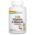 Вітаміни та мінерали Solaray Children's Chewable Vitamins and Minerals для дітей, 120 жувальних цукерок