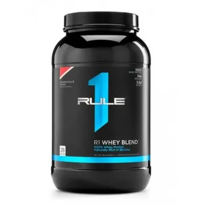 Протеїн сироватковий змішаний Rule One R1 Whey Blend, полуниця-банан, 908 г