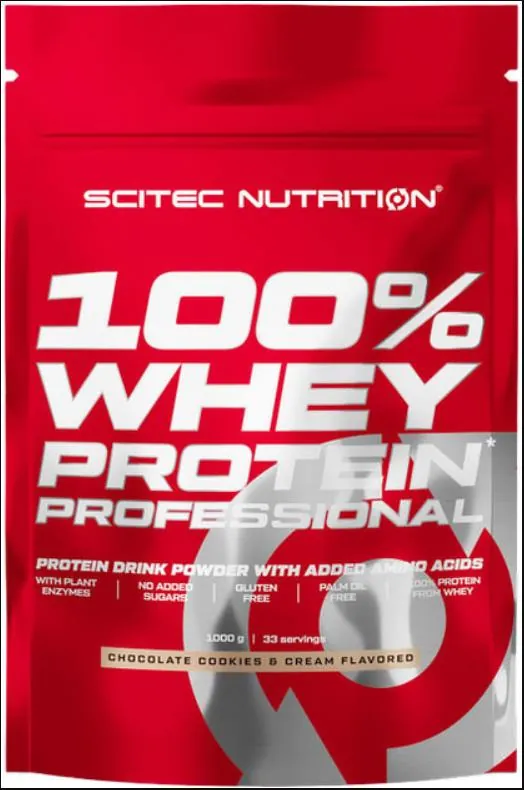 Протеїн сироватковий змішаний Scitec Nutrition 100% Whey Protein Professional шоколадне печиво та крем, 1000 г