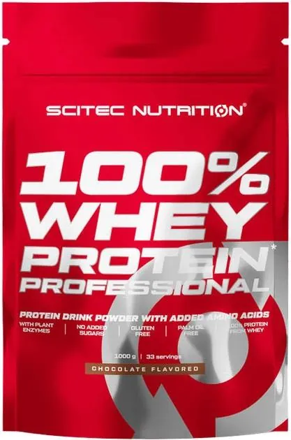 Протеїн сироватковий змішаний Scitec Nutrition 100% Whey Protein Professional шоколад, 1000 г