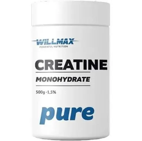 Креатин моногідрат Willmax Creatine Monohydrate натуральний смак, 500 г