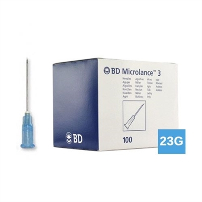 Голка ін'єкційна BD Microlance 3 з втулкою-павільйоном 23G (0,6 х 30 мм), 1 штука