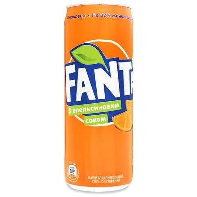 Напій Fanta з апельсиновим соком, з/б, 330 мл