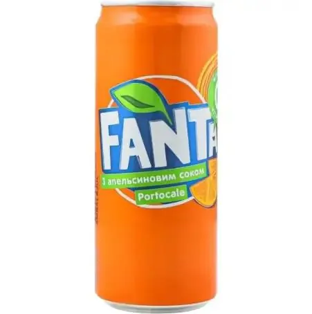 Напій Fanta з апельсиновим соком, з/б, 330 мл