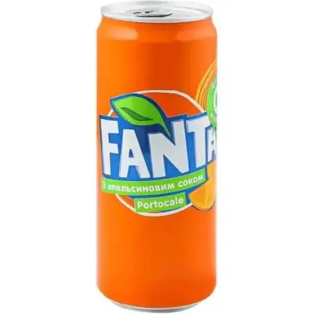 Напій Fanta з апельсиновим соком, з/б, 330 мл